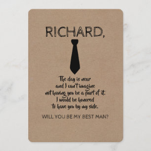 Groomsman eller Best Man Frieri Inbjudningar