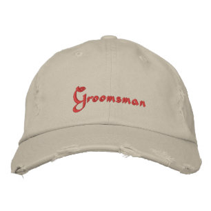 Groomsman Embroized baseball sockel Broderad Keps