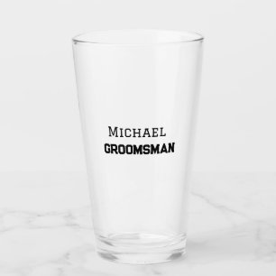 Groomsman, enkelt minimum add namn modern maskculi glaskopp