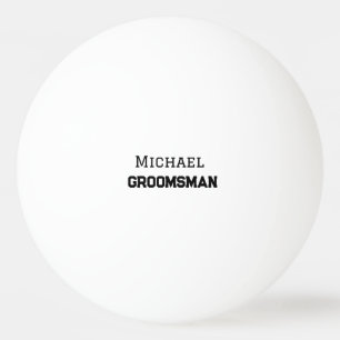 Groomsman, enkelt minimum add namn modern maskculi pingisboll