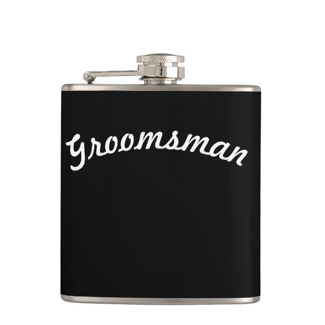 Groomsman Flask - valfri Anpassningsbar Färg Fickplunta (Framsidan)