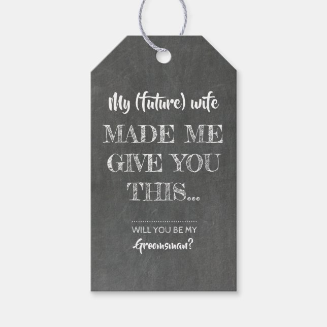 Groomsman Frieri Funny Presentetikett (Framsidan)