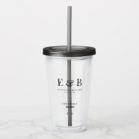 Groomsman Gift Monogram Bröllop Personlig Black