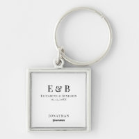 Groomsman Gift Personlig Black Monogram Bröllop
