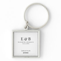 Groomsman Gift Personlig Black Monogram Bröllop
