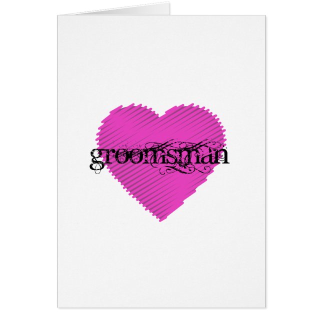 Groomsman Hälsningskort (Framsidan)