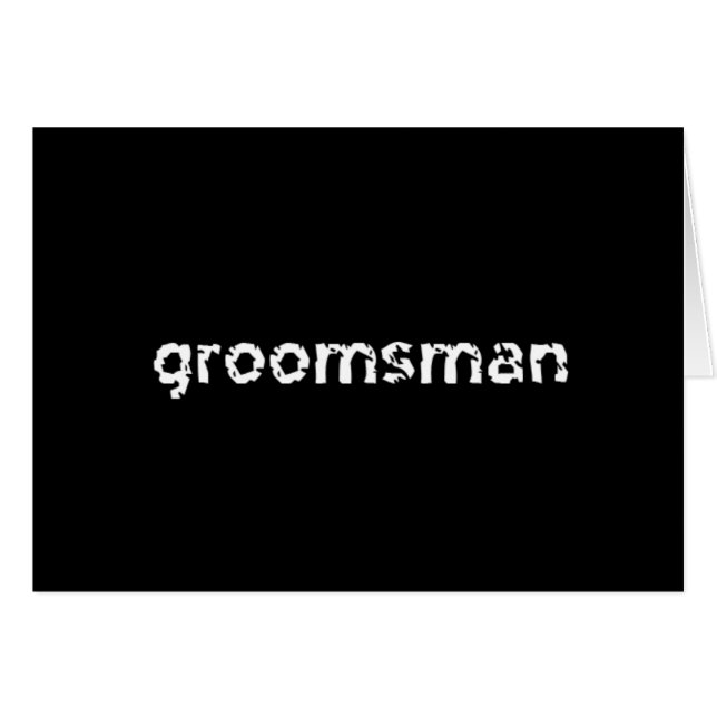 Groomsman Hälsningskort (Framsidan Horizontal)