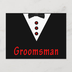 Groomsman i Tux Vykort