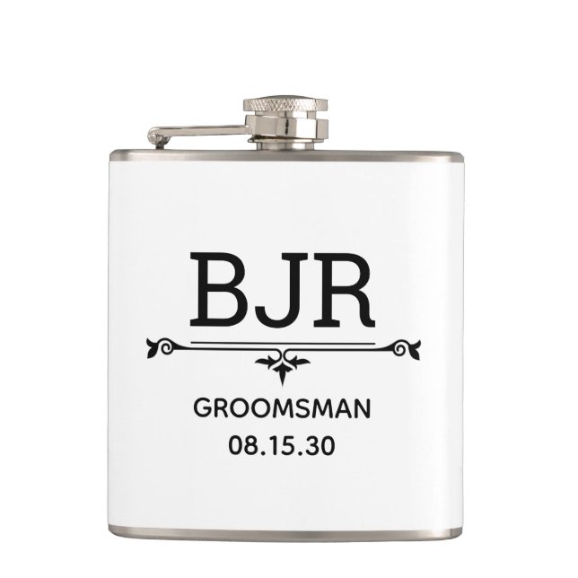 Groomsman Initialer Fickplunta (Framsidan)