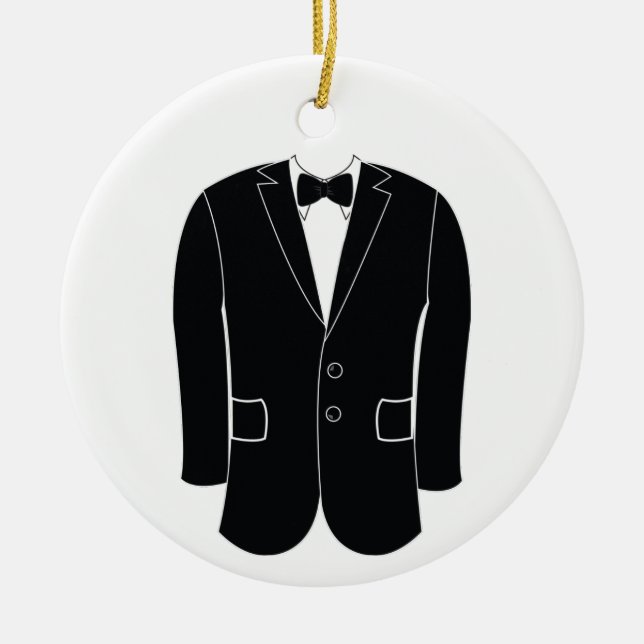 Groomsman Jackar Julgransprydnad Keramik (Framsidan)