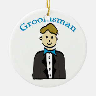 Groomsman Julgransprydnad Keramik