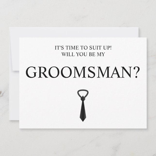 Groomsman-kort för digital nedladdning, Marskalkar Inbjudningar (Framsida)