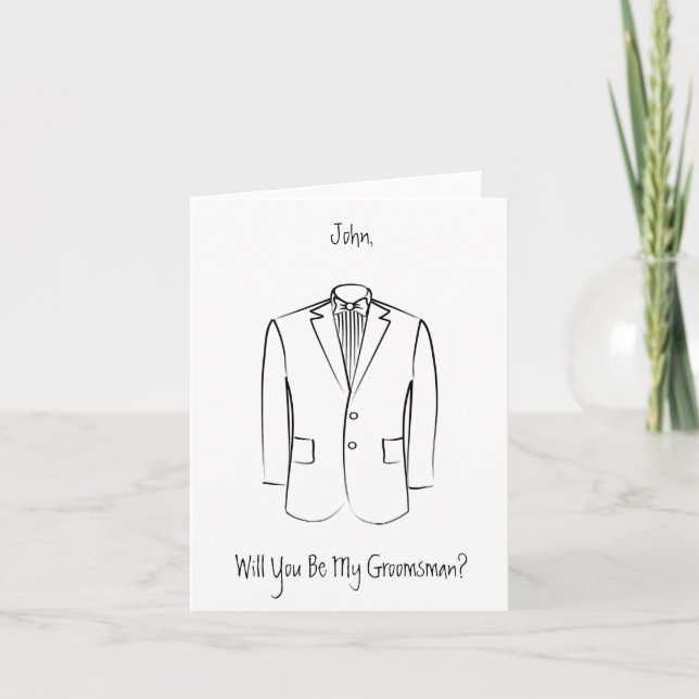 Groomsman-kort Inbjudan (Framsida)