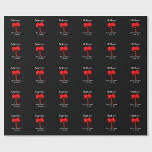 Groomsman lägger till namn-årets svarta skjortor t presentpapper