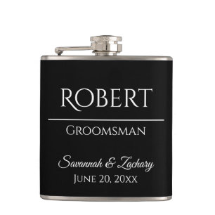 Groomsman Liquor Flask Wedding Favor Gift Fickplunta