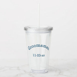 Groomsman med Bröllop-datum Take Away Mugg