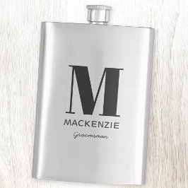 Groomsman Monogram Namn Fickplunta