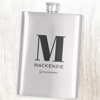 Groomsman Monogram Namn Fickplunta