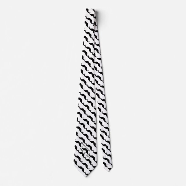 Groomsman Mustache Necktie Slips (Framsida)