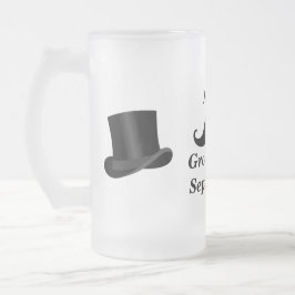 Groomsman Mustache och Top hat Frosted Glass Mugg