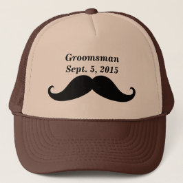 Groomsman Mustache Truckers Hat Keps