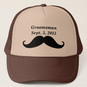 Groomsman Mustache Truckers Hat Keps