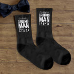 Groomsman Namn Black Bröllop Socks Strumpor<br><div class="desc">Marskalkar behöver alltid nya sockor för bröllop. Lägg bara till hans namn och ditt bröllop-datum</div>