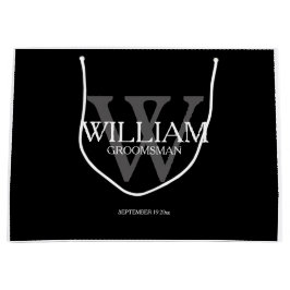 Groomsman Personlig Elegant Black