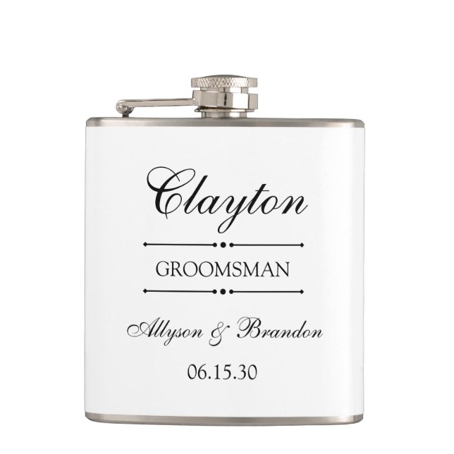 Groomsman Personlig Fickplunta (Framsidan)
