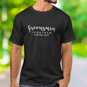 Groomsman Personligt bröllp föredrar Modern Monogr T-shirt