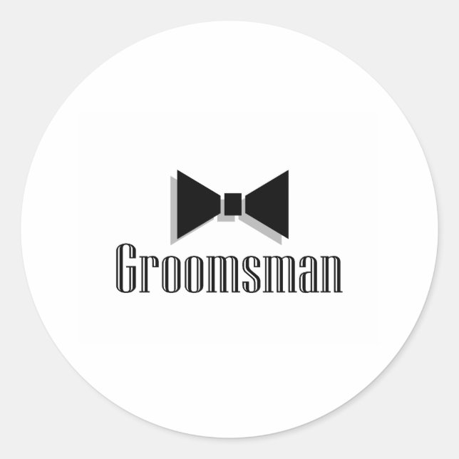 Groomsman Runt Klistermärke (Framsida)