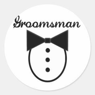 Groomsman Runt Klistermärke