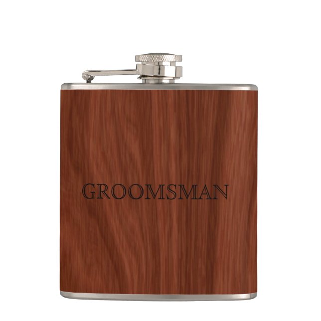Groomsman Rustic Bröllop | Skogsäd Fickplunta (Framsidan)