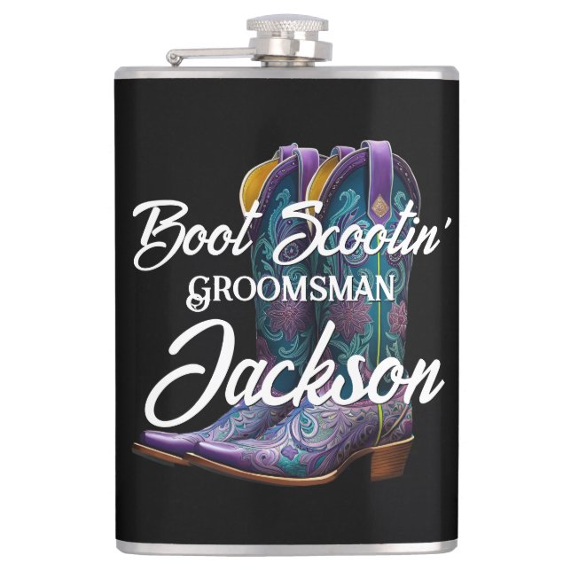 Groomsman Scootin'CowboyBoots Black Fickplunta (Framsidan)
