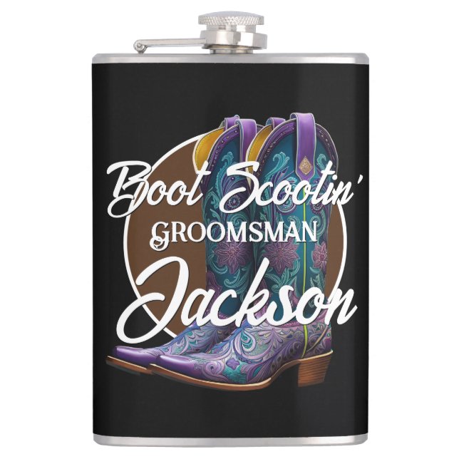 Groomsman Scootin'CowboyBoots Black Fickplunta (Framsidan)