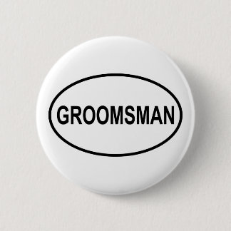 Groomsman som gifta sig Oval Knapp