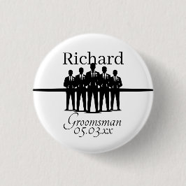 Groomsman Squad Silhouette Wedding Party Name Date Knapp