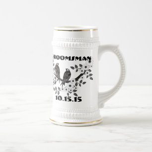 Groomsman Stein - Vintage Birds Sejdel