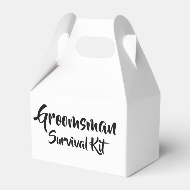 "Groomsman" Survival Kit Box Presentaskar (Framsidan Sidan)
