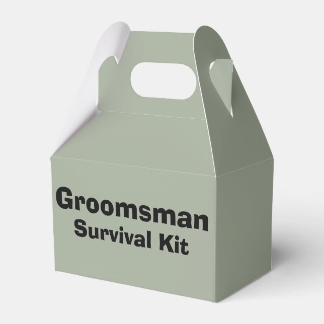 "Groomsman" Survival Kit Box Presentaskar (Framsidan Sidan)
