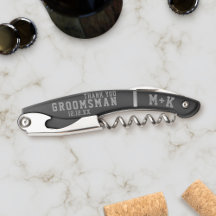 Groomsman Tack Sporty Monogram Wedding Favor