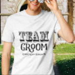 Groomsman Team Groom Hand Lettered Black Bläck T Shirt<br><div class="desc">Groomsman Team Groom Hand Lettered Black Bläck Comfortable ser bra på alla t-shirts.</div>