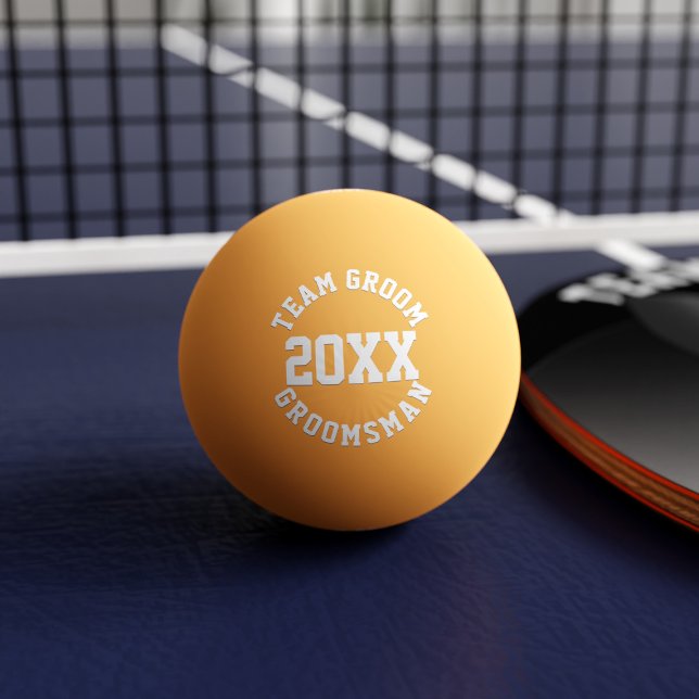 Groomsman Team Groom Wedding Favor Ping Pong Boll (A lovely gift for your Groomsman. Everybody needs a glow in the dark ping pong ball! Add a year!)