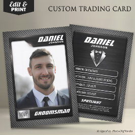 Groomsman Trading Card, MVP Best Man Gift, Bröllop