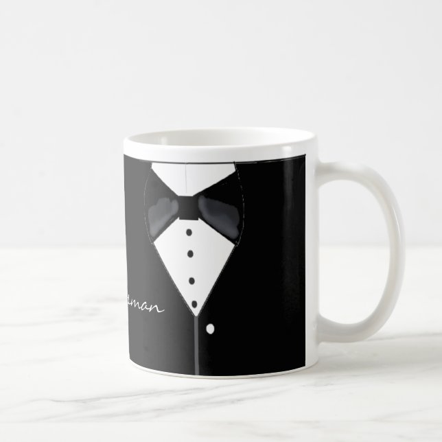 Groomsman Tuxedo Design Kaffemugg (Höger)