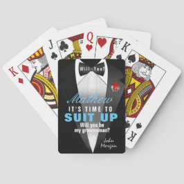 Groomsman Tuxedo-inbjudan Casinokort