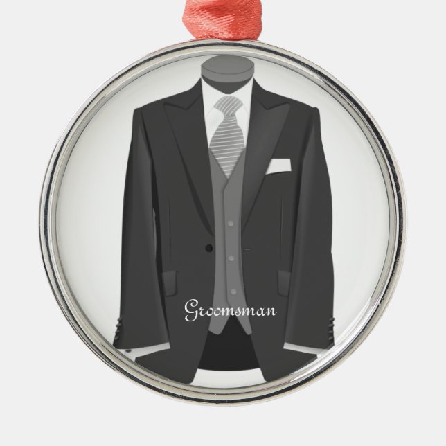Groomsman Tuxedo Kostym julklapp Ornament (Framsidan)