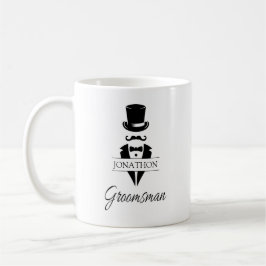 Groomsman Tuxedo Top hat Namn Kaffemugg