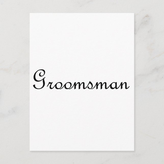 Groomsman Vykort (Framsida)