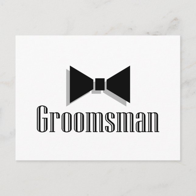 Groomsman Vykort (Framsida)